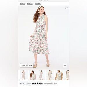 Jcrew factory collared midi dress, size 6, nwt